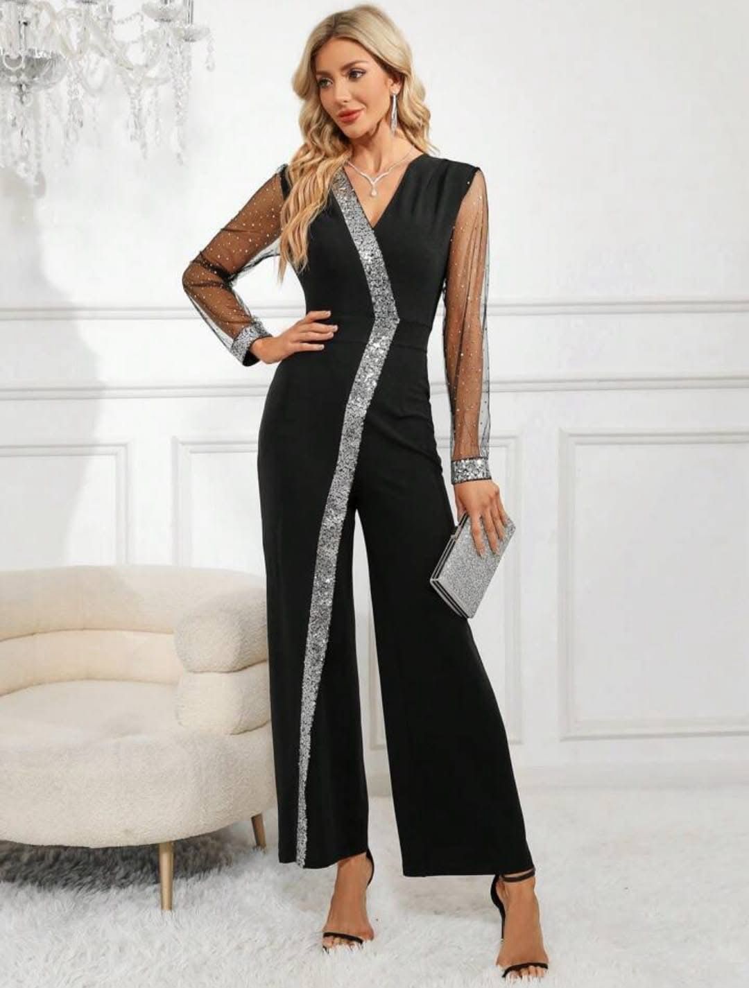vestito tuta strass